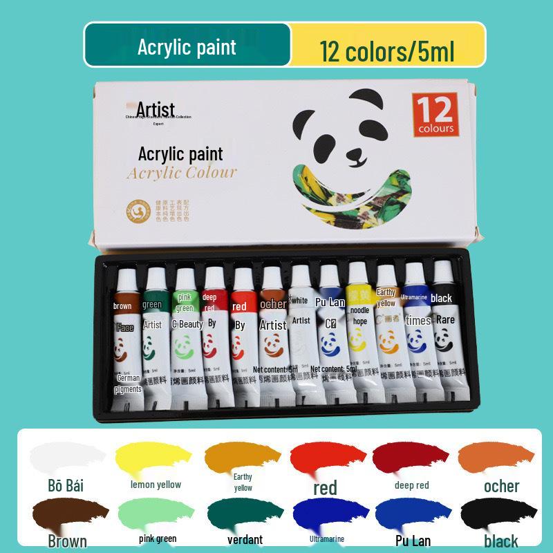 

Acrylic Paint Set - 24 Colors, 5ml Aluminum Tubes for DIY Graffiti & Hand-Painted Art Projects