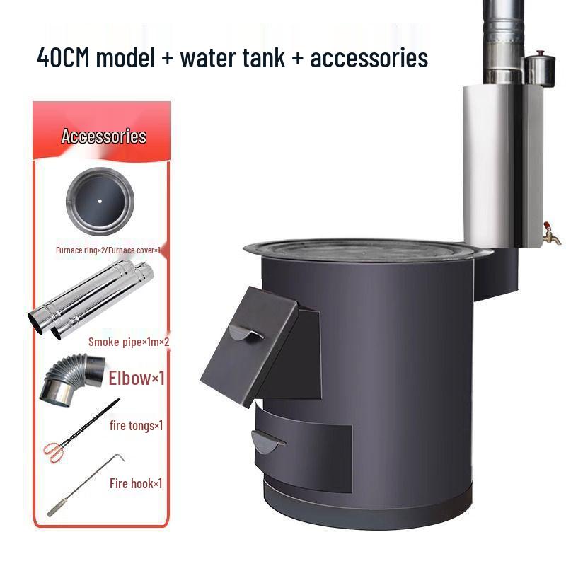 Φορητή Σόμπα Ξύλων Σιδήρου Χωρίς Καπνό: Εσωτερική & Εξωτερική Ενεργειακά Αποδοτική Ξυλόσομπα με Μεγάλο Τραπέζι για Κατσαρόλα