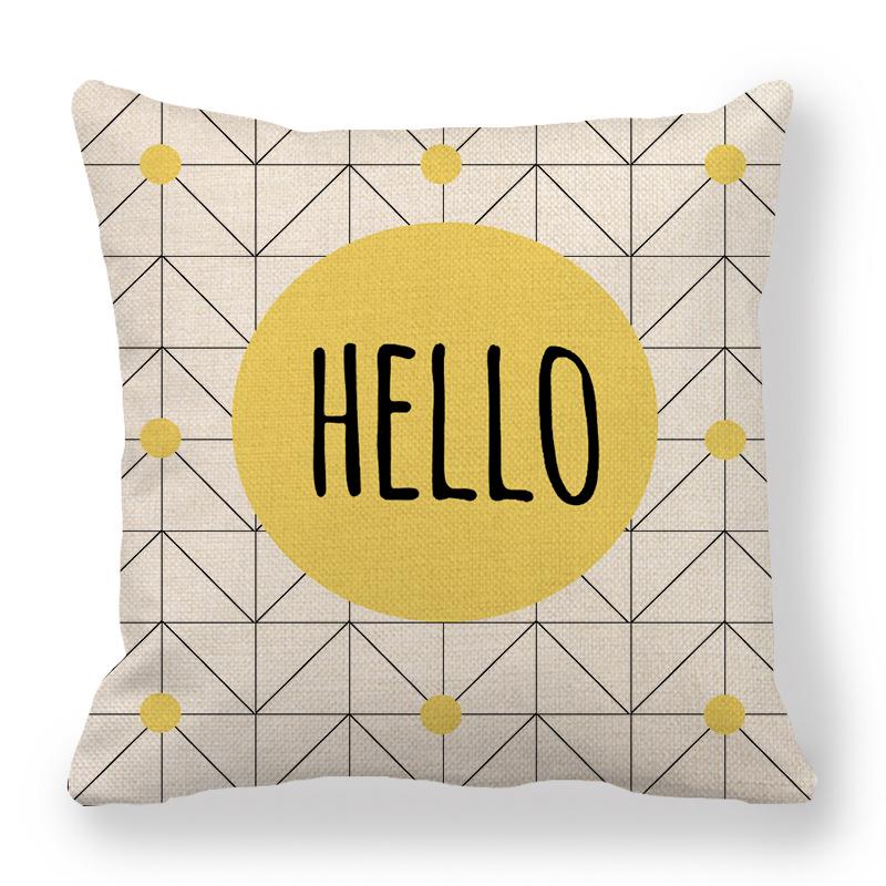 Custom Geometric Abstract Symmetrical Linen Pillowcase