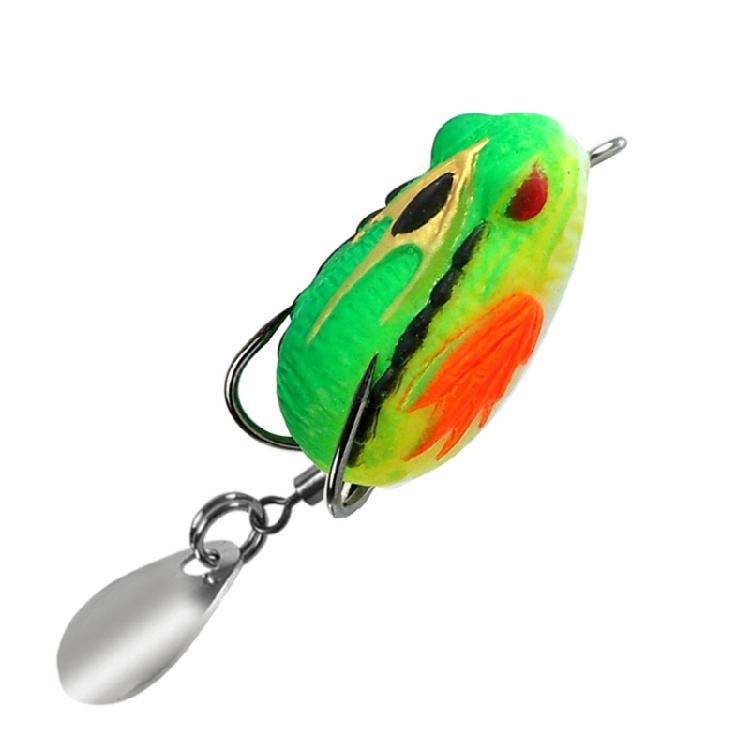 3cm 3.2g Ray Frogs Crankbait Lures PVC Frogs Lures Fishing Lures with Double Hook & Blade Blackfish Frogs Baits 5 Color