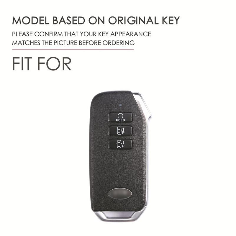 Car Key Case Cover Genuine Leather Keychain Accessories for Kia Ev6 Seltos K5 Sorento Mq4 7 Button Keyring Holder Shell