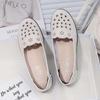 Summer new middle-aged and elderly leather shoes comfortable non-slip sandals women's soft leather hollow breathable hole shoes soft-soled mo