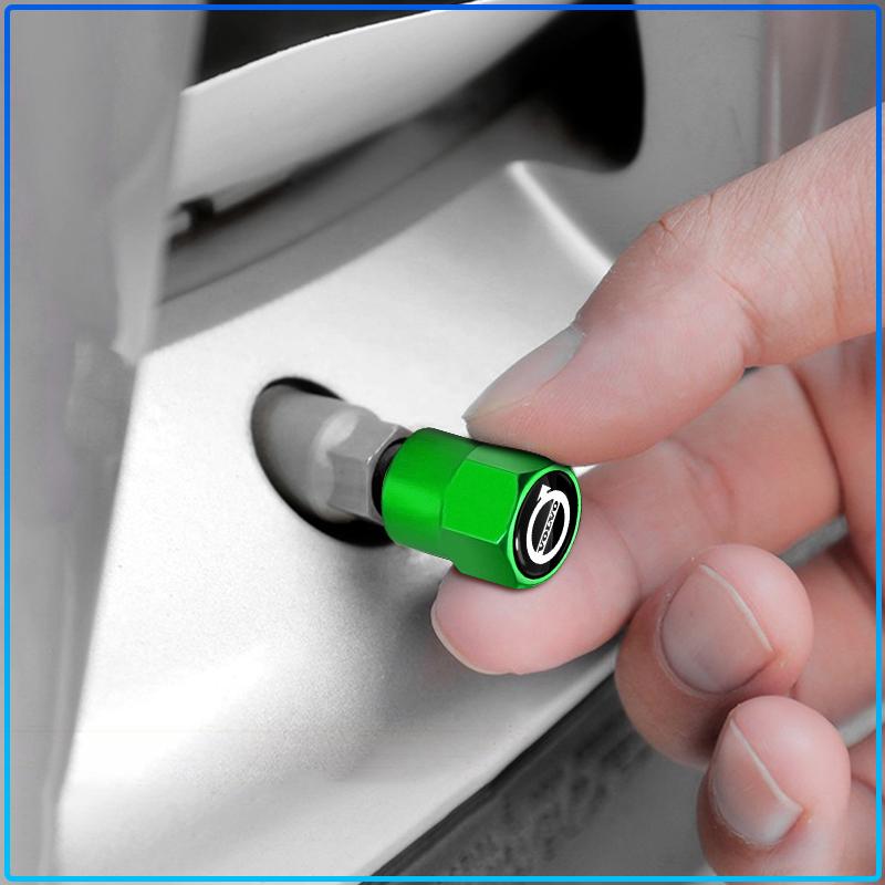 4Pcs Car Wheel Tire Valve Caps Dustproof Tyre Valve Stem Cap For Volvo XC90 XC60 XC40 V40 V50 V60 S40 S50 S60 S70 S80 S90 240 C70 Vnl Truck