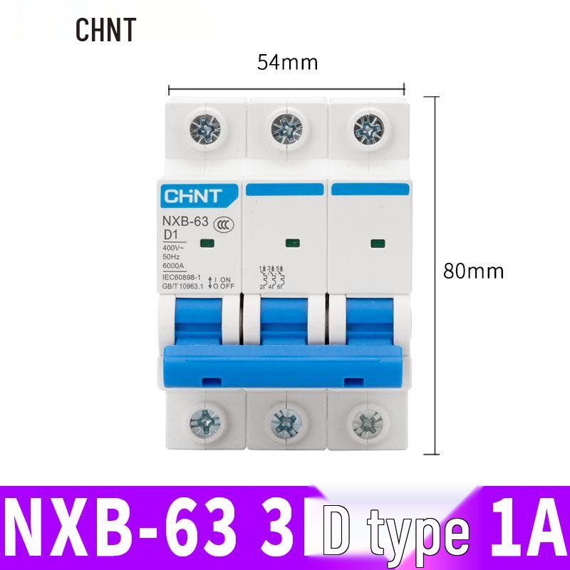 Chint NXB Air Switch Circuit Breaker: 1P, 2P, 3P, 4P Household Type D Three-Phase Disconnector 380V.
