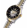 Maserati Sfida Two Tone Stainless Steel Skeleton Black Sunray Dial Automatic R8823140010 100M Men's Watch