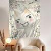 Inoue Toro SÜße Katze Hippie Wandbehang Wandteppiche für Wohnzimmer Zuhause Wohnheim Dekor Kunst Heimdekoration