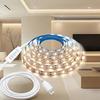 5M LED Strip Light, Warm White, USB Powered, 300 LEDs, Slim and Lightweight, 5V, 10-Level Dimming, Indirect Auxiliary Lighting for Bedrooms,