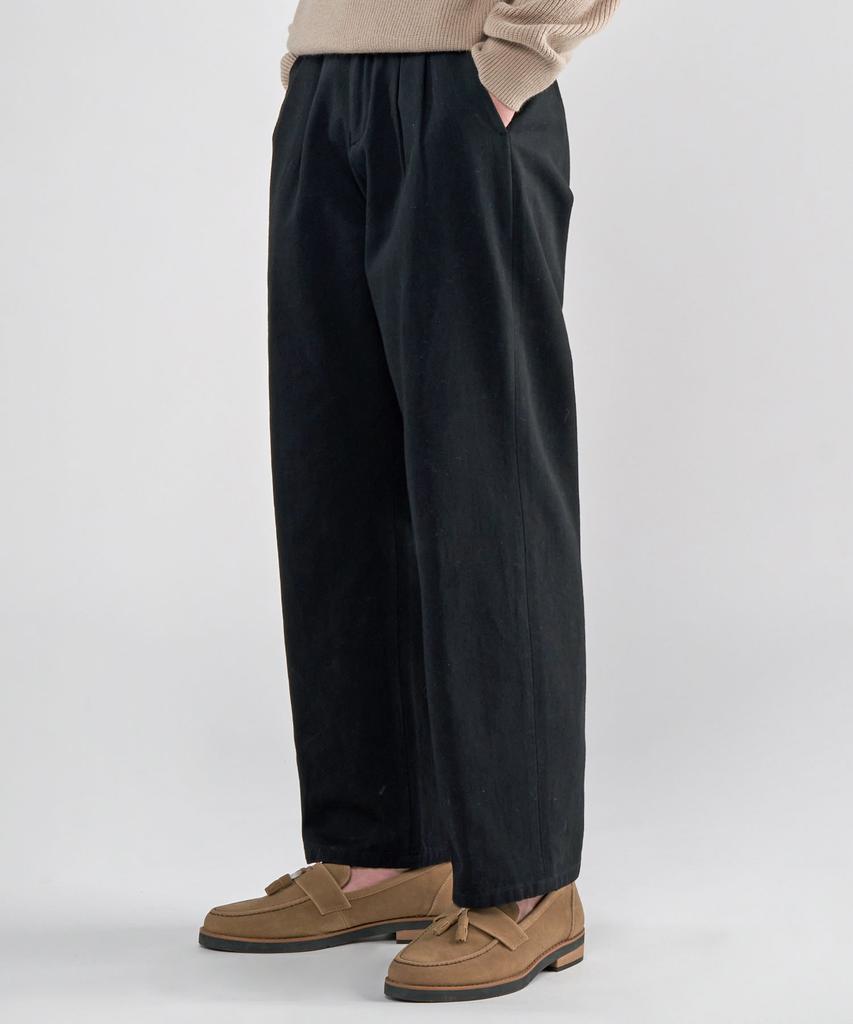 UNTAPPED STUDIO Double-Pleat 10-Count Cotton Semi-Wide Chino Pants