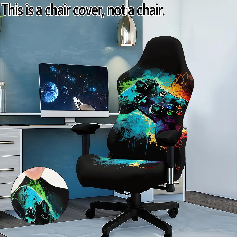 Fashion Print Gaming Seat Cover Backrest Cover Anti Dirty Protector Stretch Sports Computer Chair Cover Office Home Decoration