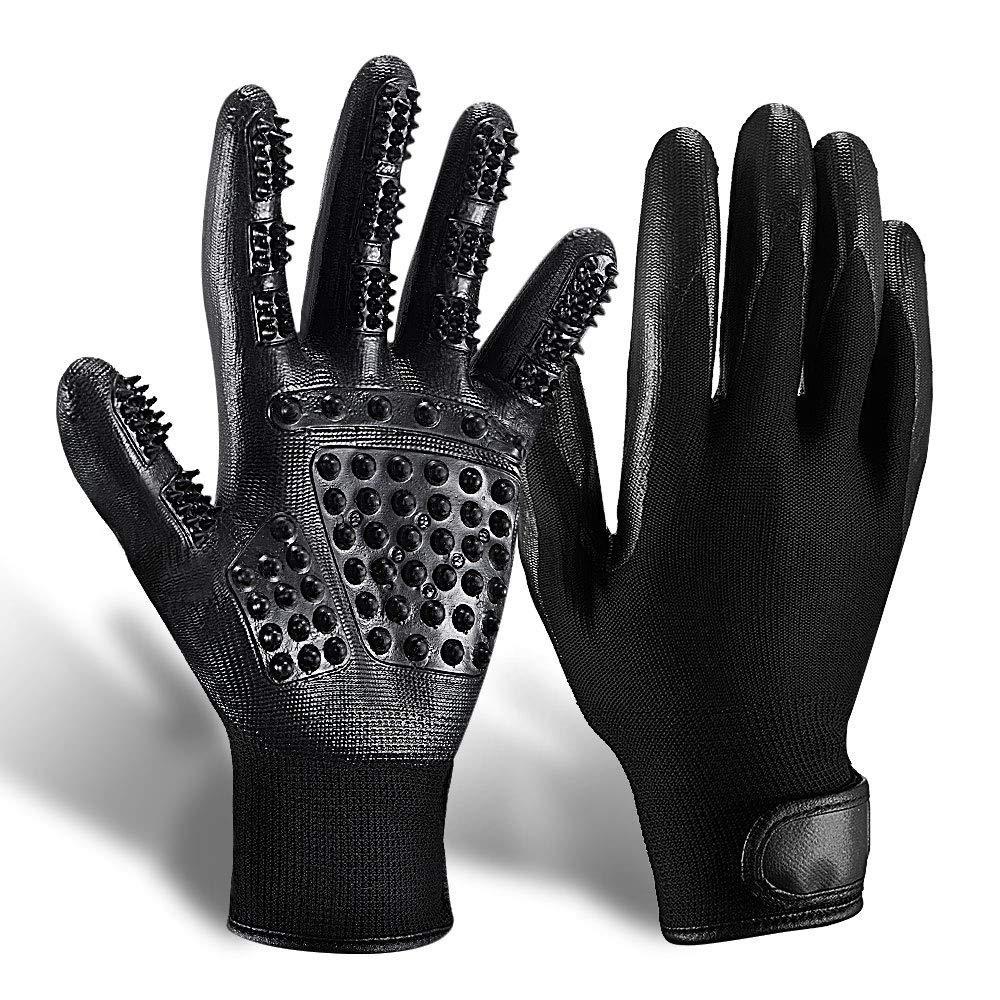 Black Silicone Pet Clean Hair Remover Glove Pet Cat Bath Grooming Tools Pet Cleaning Glove Brush