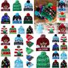 Soft And Stretchable Winter Warm Knit Beanie With Built-in Led Christmas Lights