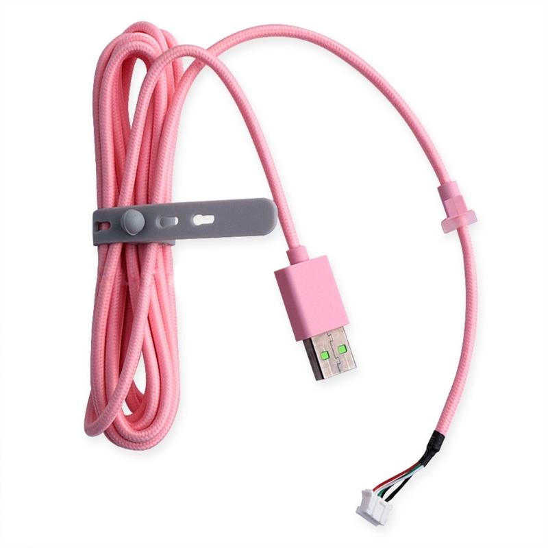 

USB-кабель для ігрової гарнітури для Kraken Kraken 7.1 V2 Kraken V3 дротовий/Kitty Edition рожевий