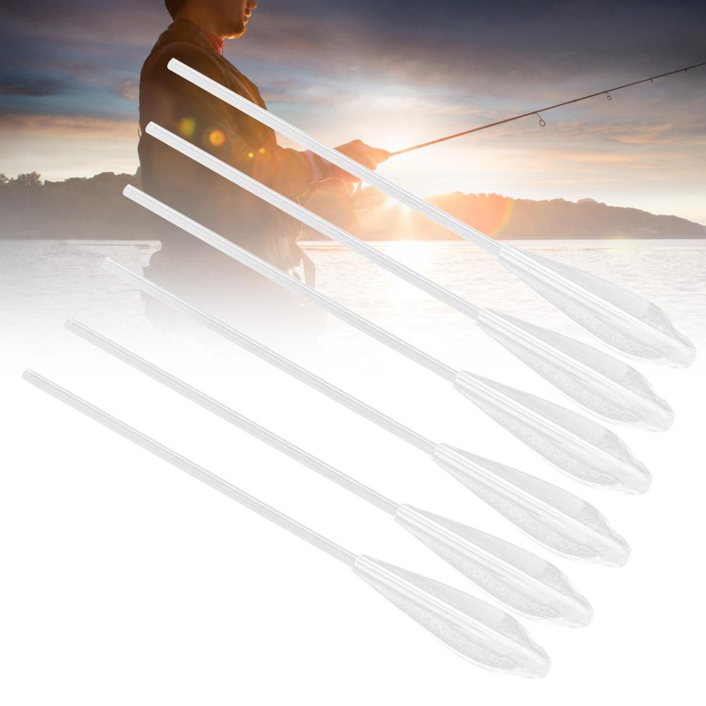 6Pcs Acrylic Large Sinking Floats Fishing Accessory Ecofriendly Transparent White(15 G )