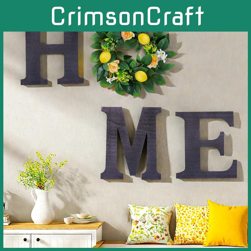 Lemon Home Wooden Door Hanging With Flower Decor For Garden And House Style