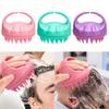 Scalp Massager Shampoo Brush Silicone Head Cleaning Brush Handheld Shower Scalp Cleaning Brush Bathroom Accessories