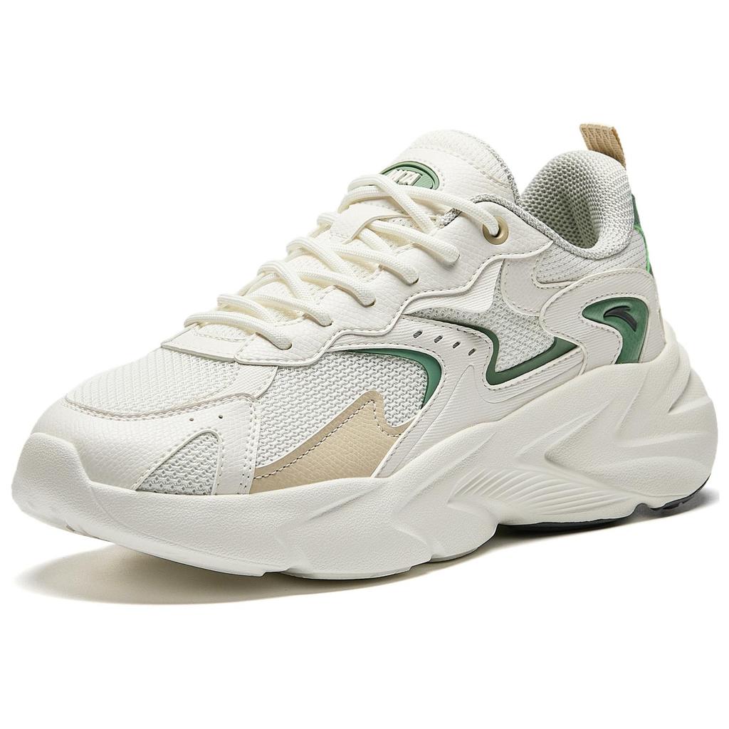 Anta Yunqi Sports Versatile Non-Slip Wear-Resistant Breathable Low-Top Casual Shoes Women Sneaker White Green Yellow 922518808-2