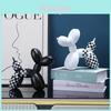 Estatua Minimalista de Perro Globo de Resina para Mueble de TV Mesa de Bar Decoración de Fiesta