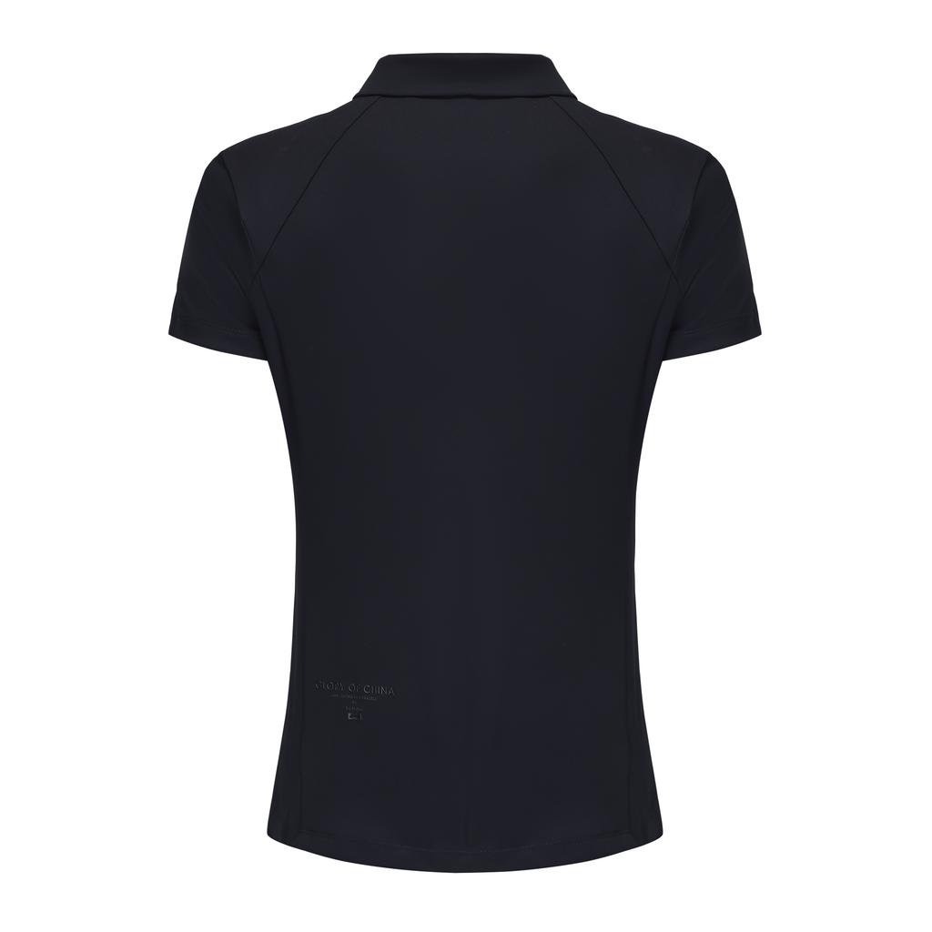 Li-Ning National Flag Print Slim Fit Polo Shirt Women tops APLUA98-1