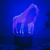 USB 3D Night Light Giraffe LED Light Home Decoration 7-Color Change Night Light Bedroom Desktop Bedhead Decoration and Gifts