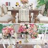 Solid Color Table Banner Delicate Texture Useful Hollow Multipurpose Decorative Table Cloth CDN