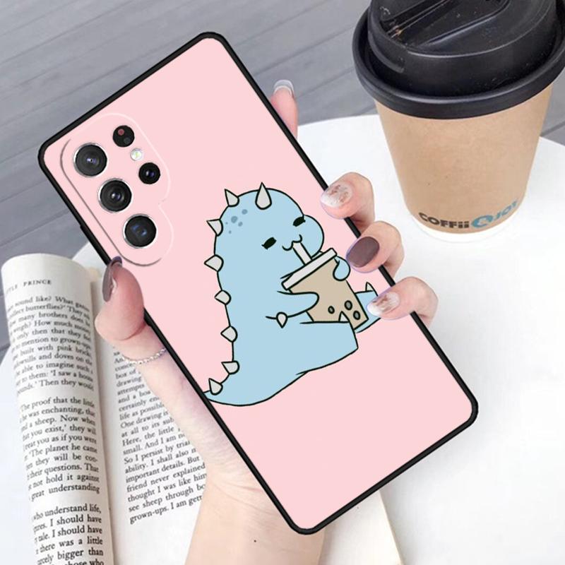 Cartoon Animal Dinosaur Couple phone case Cover For Samsung Galaxy S24 S25 Ultra S21 S22 Ultra S10E Note 10 Plus 20 FE S23