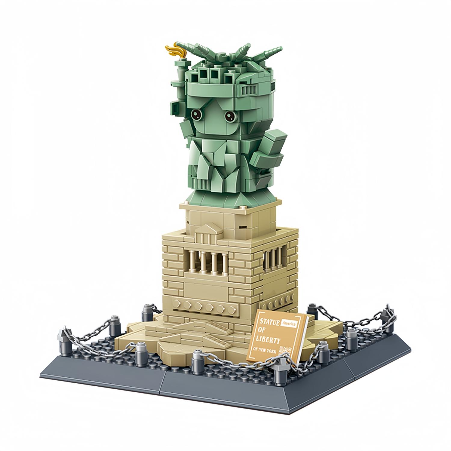 Moc World Architecture Statue Of Liberty Large Collection Building Blocks Set Model Kids And Adults Christmas Gift