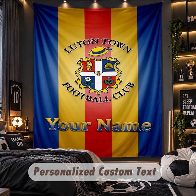 TapestryLuton Town Custom Name Text Personalized Wall Hanging Tapestry Home Wall Decor