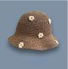 Summer Sun Hat Korean Wide Brim Straw Hat Women Foldable Panama Cap UV Sun Cap Boho Flower Fishing Vacation Beach Hat