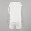 Women's Pajamas Set Sleeveless O-Neck Tank Top with Shorts Sleepwear Set Summer Casual Two-Piece Lounge Suit