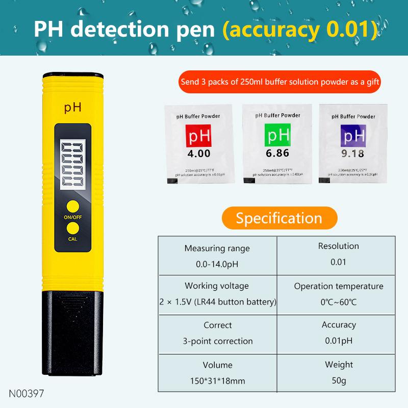 Ph Meter Aquarium Pocket Pen Digital 0.01 Ph Measuring Water Quality Purity Automatic Calibration For Laboratory Aquarium Pool