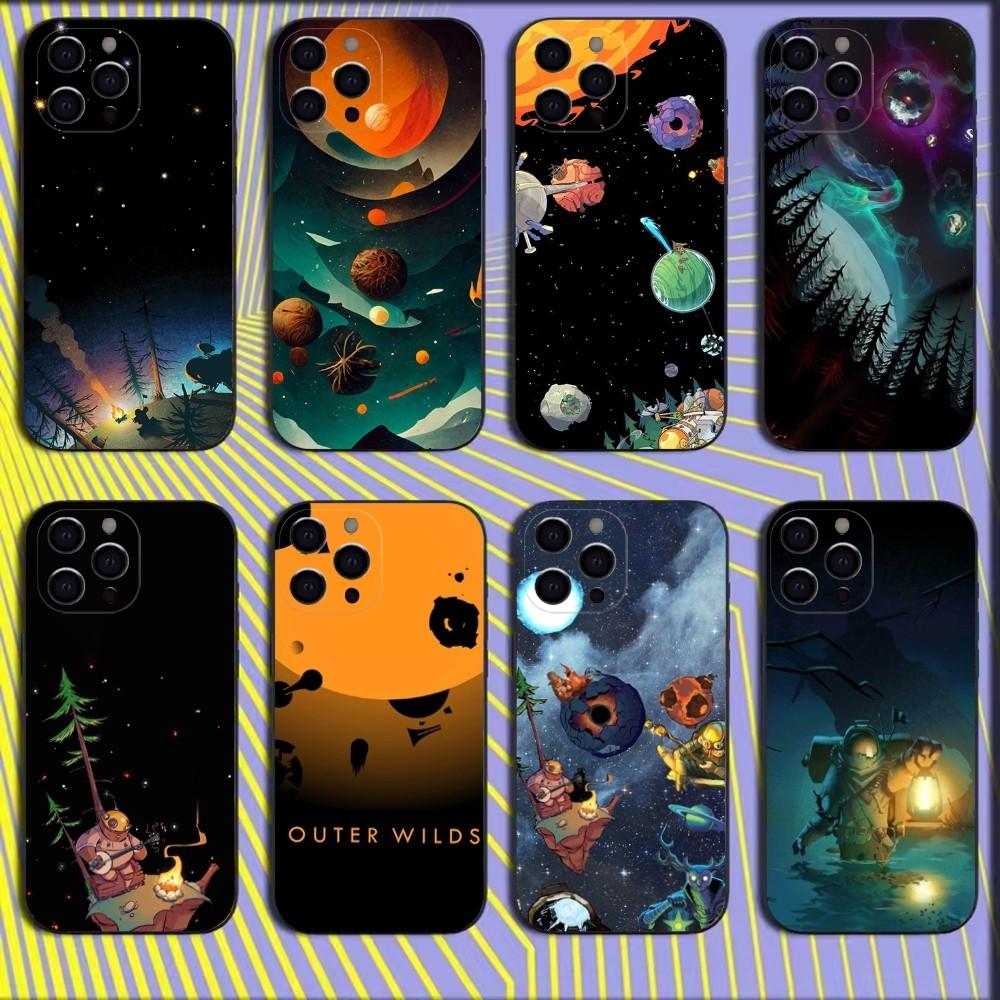 Outer Wilds Game Phone Case For iPhone 16,15,14,13,12,11,Mini,Pro,SE,MAX White Matte Shockproof Cover