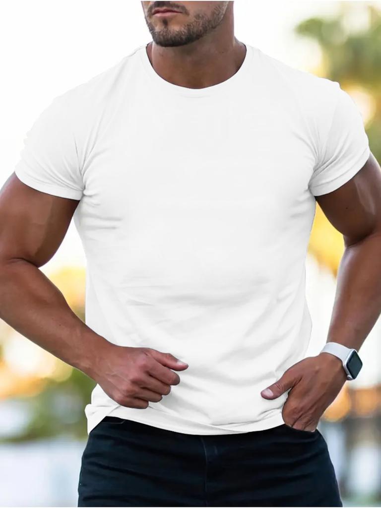 Summer Men's 100% Cotton Casual Sports Loose Plus MILANO Print Comfortable Shopping Round Neck Short Sleeved T-shirt Top