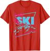 Retro 80er 90er Ski Grafik T-Shirt Vintage Neon Berg Schneesport T-Shirt