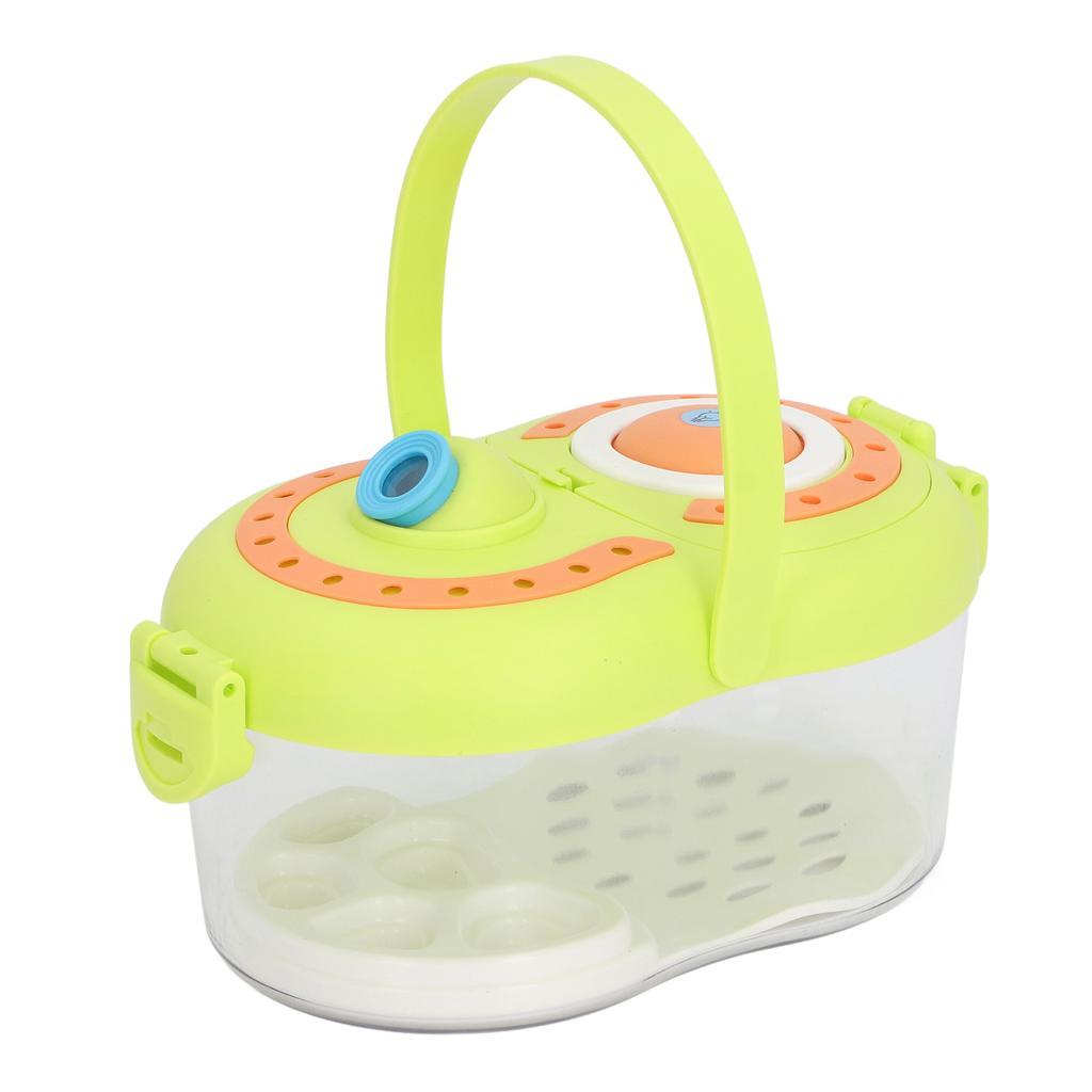 Käferbeobachtungsbox Atmungsaktiv Tragbar Käferfängerkäfig mit Lupe LED-Licht für Kinder