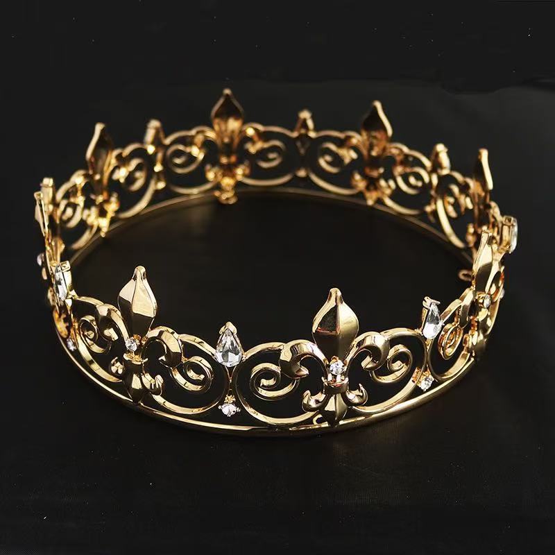 

Мужской аксессуар для волос Королевы Головной убор Сценический головной убор Унисекс Декоративная корона