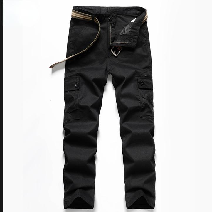 Men Al Cotton Cargo Pants for Mens Elastic Casual Trousers Multi-Pocket Joggers Fashion Outdoor Pants