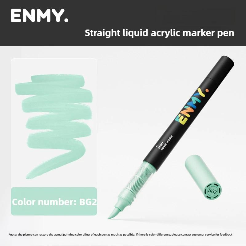 1 Pieza ENMY 60 Colores Marcadores Acrílicos Líquidos Directos Mezclables Punta Suave No Transparentes Marcadores de Arte Material Escolar Papelería