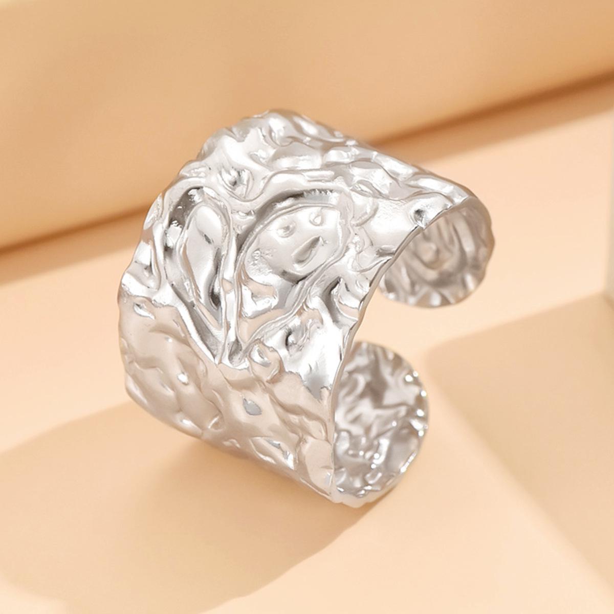 Baroque Leaf 18K Gold-Plated Stainless Steel Ring