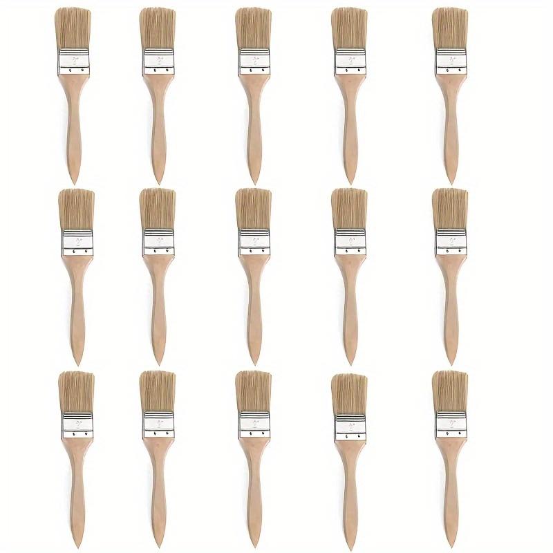 10pcs nylon brushes, short wooden handle art paint brushes, watercolor brushes, wall brushes, art brushes, cleaning tools
