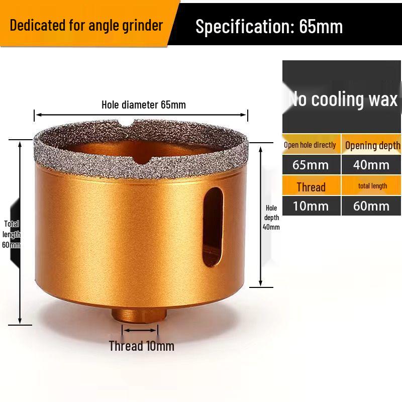 Dual-Purpose Angle Grinder Drill Bit for Porcelain, Granite, and Vitrified Tiles