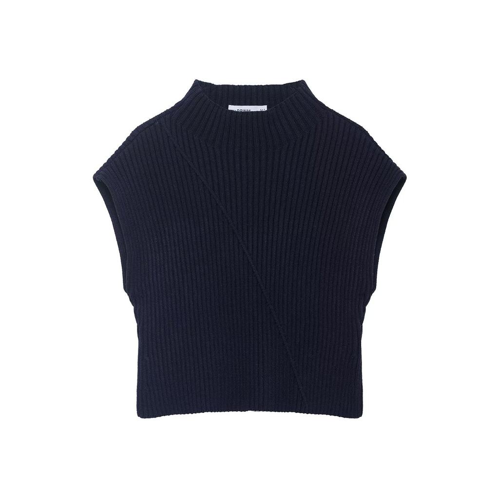 European and American Style, New Women's Clothing, Foreign Style, Fashionable Style, Ribbed Knitted Vest 6771113