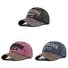 Cap Stylish Baseball Vintage Washed Embroidered Wide Brim Cotton Hat Material
