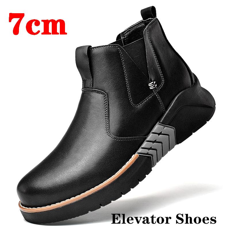 

Мужская обувь для увеличения роста, сапоги для мужчин, увеличивающие рост, стелька 7 см, кожа Martin Cowboy 43