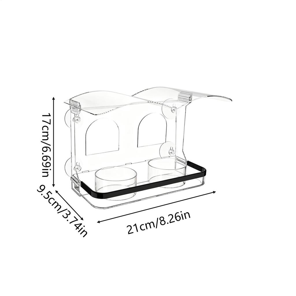 Window Bird Feeders For Outdoors Clear Acrylic With Strong Suction Cups Window Mounted Bird Feeder For Small Parakeet Cockatiel