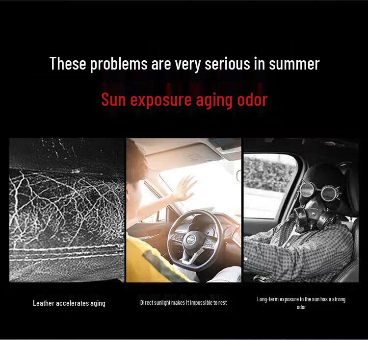 Car Front Windshield Sunshade - Interior Sun Protection Curtain