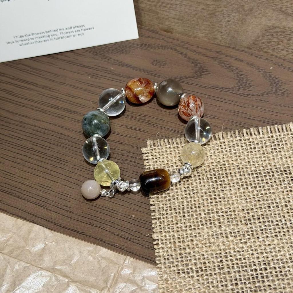 New Arrivals: Original Multi-Treasure Bracelet with Natural Yellow, Green Phantom, and White Crystals