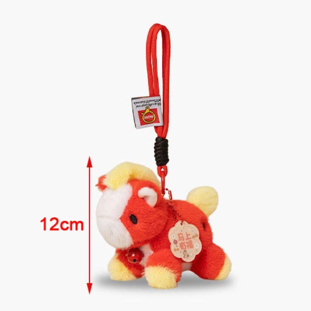Multiple Colors Horse Pendant Keychain Lifelike Animal Kawaii Style Horse Keychain Soft Material Mini Stuffed Doll Friend Gift