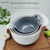 4PCS multi-functional baking flour mixing bowl Plastic fruit and vegetable salad tray handle easy storage kitchen wash basket