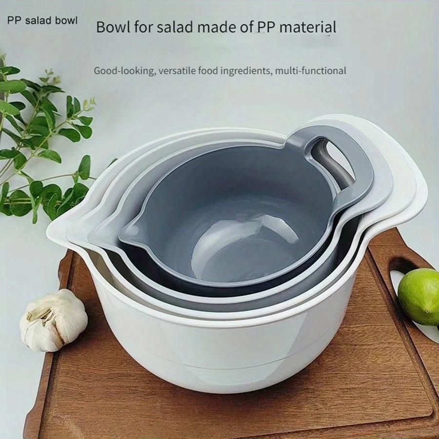 4PCS multi-functional baking flour mixing bowl Plastic fruit and vegetable salad tray handle easy storage kitchen wash basket