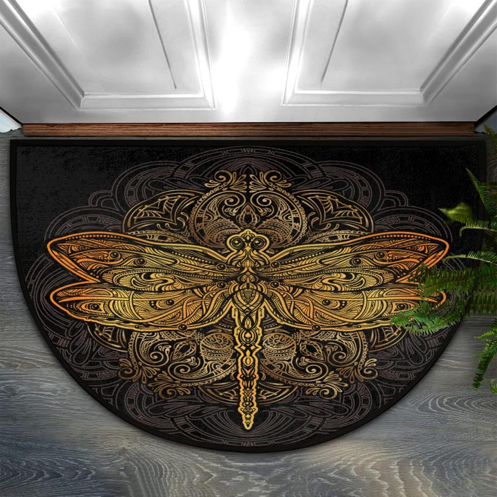 Spring Cartoon Half Circle Entrance Floor Mat Anti Dirty Wear Resistant Easy To Maintain Door Mat